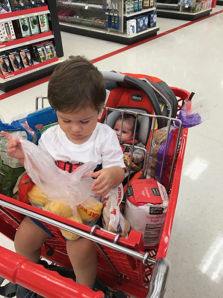 two under two grocery struggles