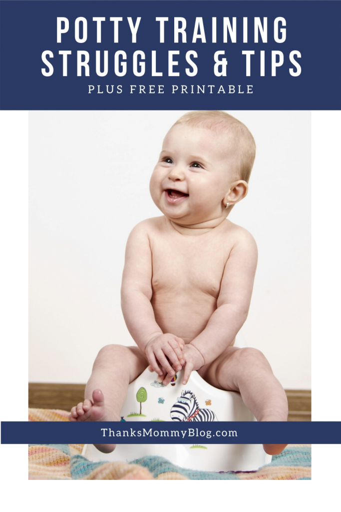 Potty Training Struggles and Tips + Free Printable